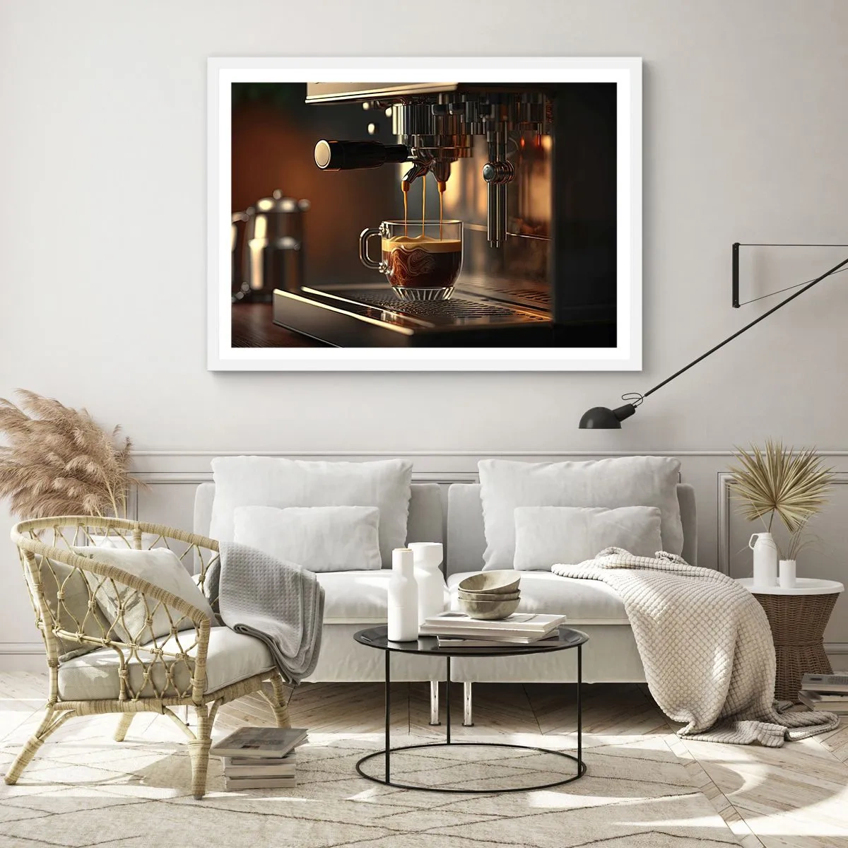 Affiche dans un cadre blanc - Poster - Un mélange sensuel - 70x50 cm