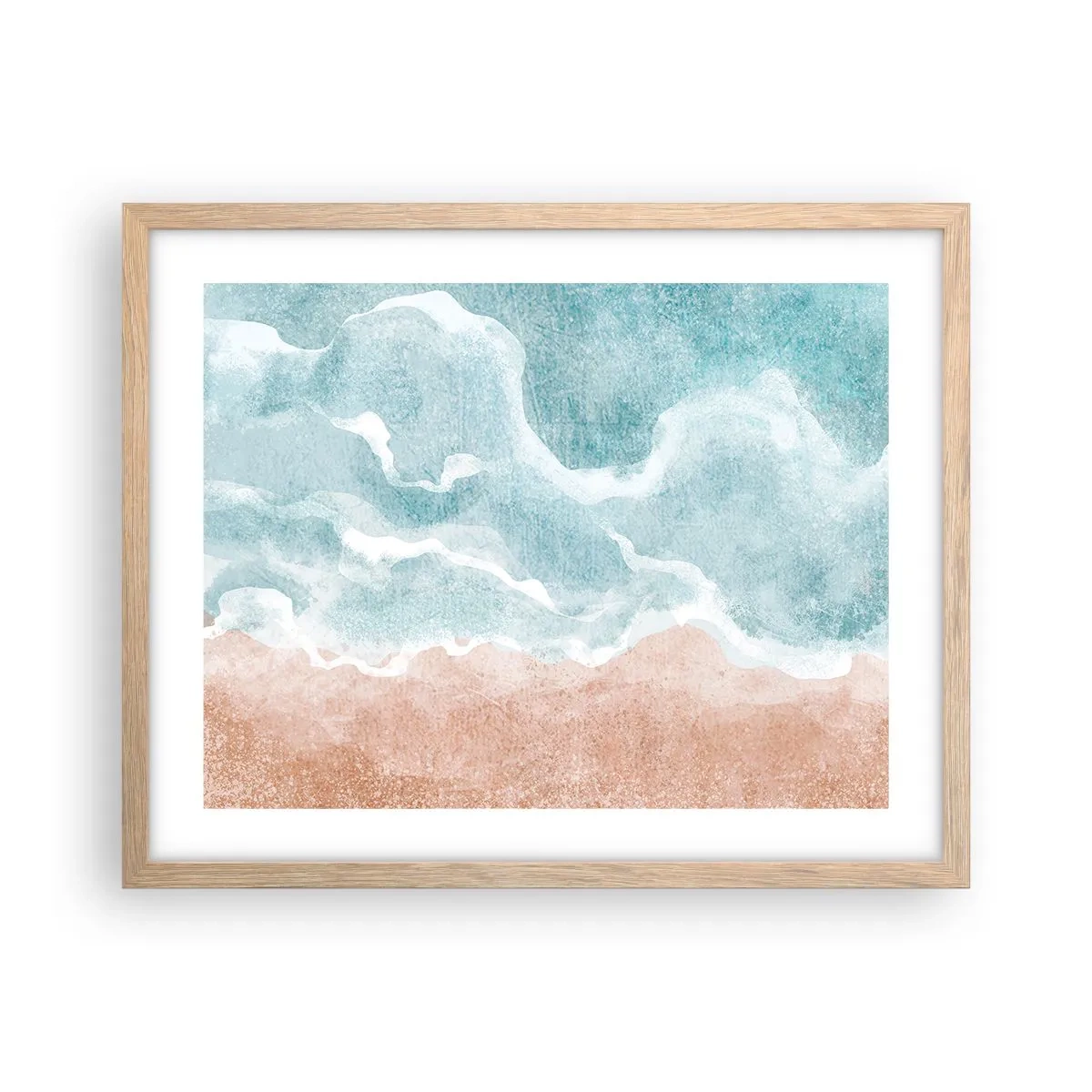 Affiche dans un chêne clair - Poster - Abstraction du nuage - 50x40 cm