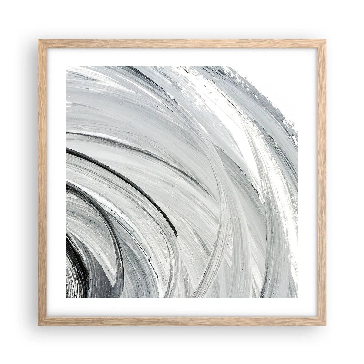 Affiche dans un chêne clair - Poster - Composition orbitale - 50x50 cm