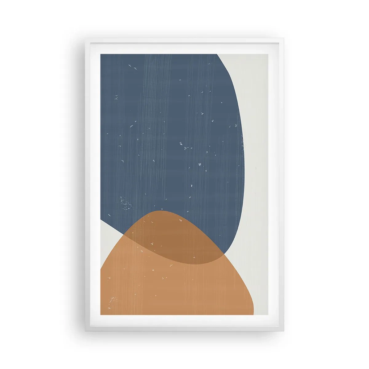 Affiche dans un cadre blanc - Poster - Ovales et influences - 61x91 cm