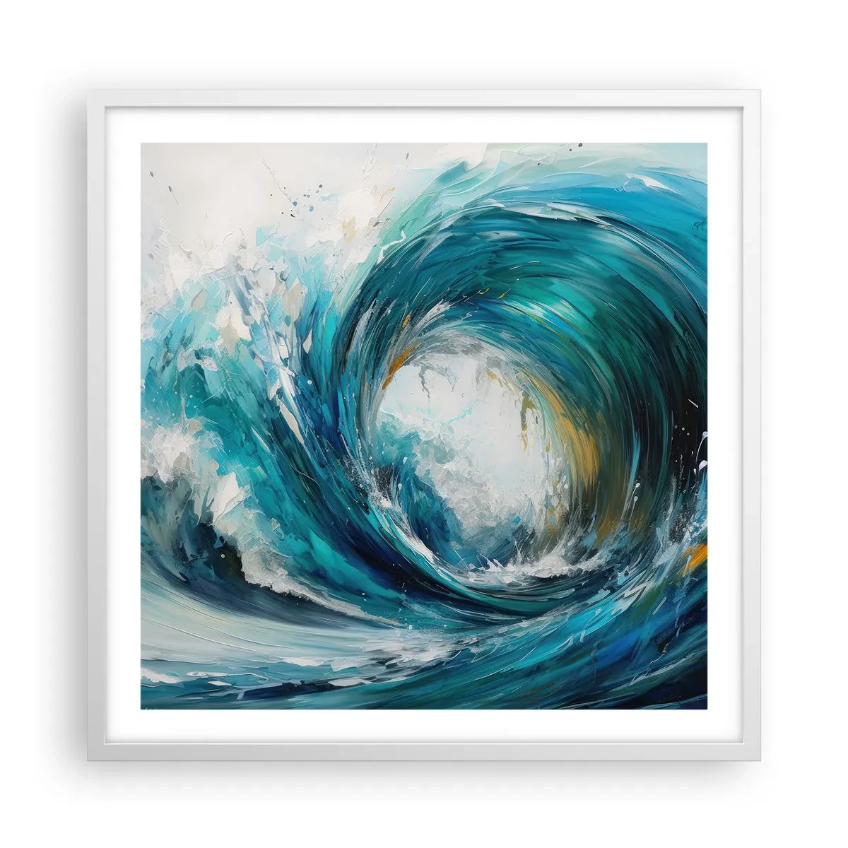 Affiche dans un cadre blanc - Poster - Portail maritime - 60x60 cm