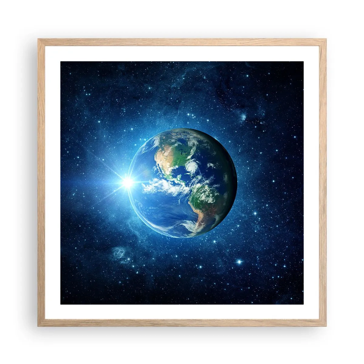 Affiche dans un chêne clair - Poster - Nous sommes au paradis - 60x60 cm
