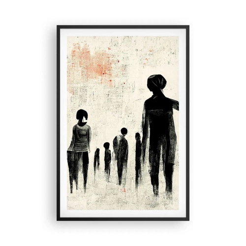 Affiche dans un cadre noir - Poster - Contre la solitude - 61x91 cm