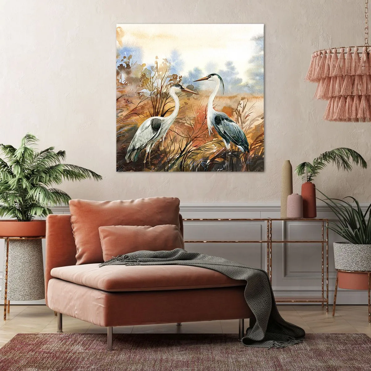 Impression sur toile - Image sur toile - Jusqu'où en automne ? - 40x40 cm