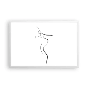 Affiche dans un cadre blanc - Poster - Insaisissable comme une vague - 91x61 cm