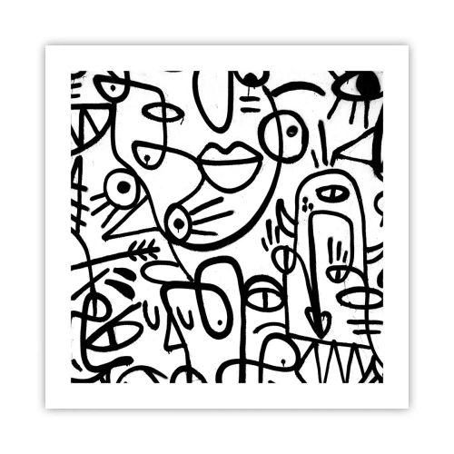 Affiche - Poster - Visages et mirages - 50x50 cm