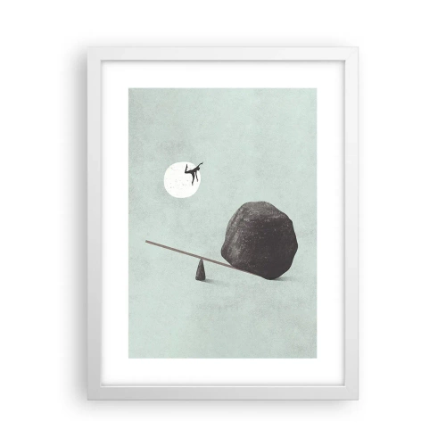 Affiche dans un cadre blanc - Poster - Réalisation de ses rêves - 30x40 cm