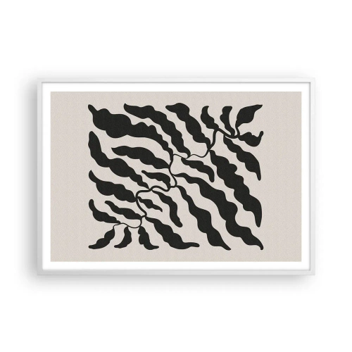 Affiche dans un cadre blanc - Poster - La nature du carré - 100x70 cm