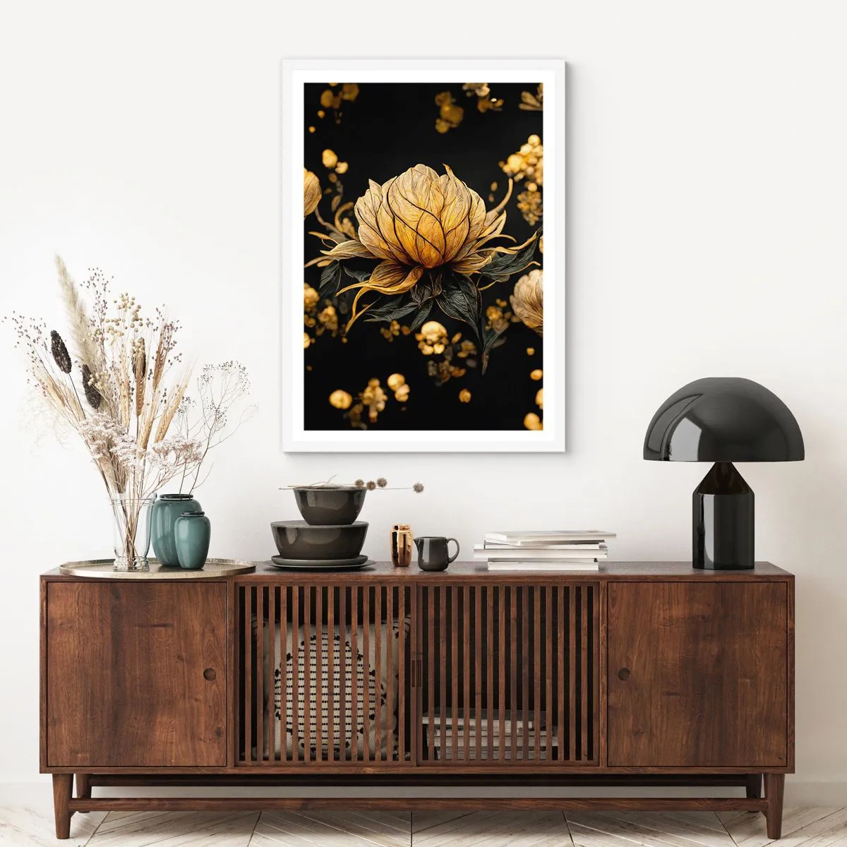 Affiche dans un cadre blanc - Poster - Fragilité subtile - 50x70 cm