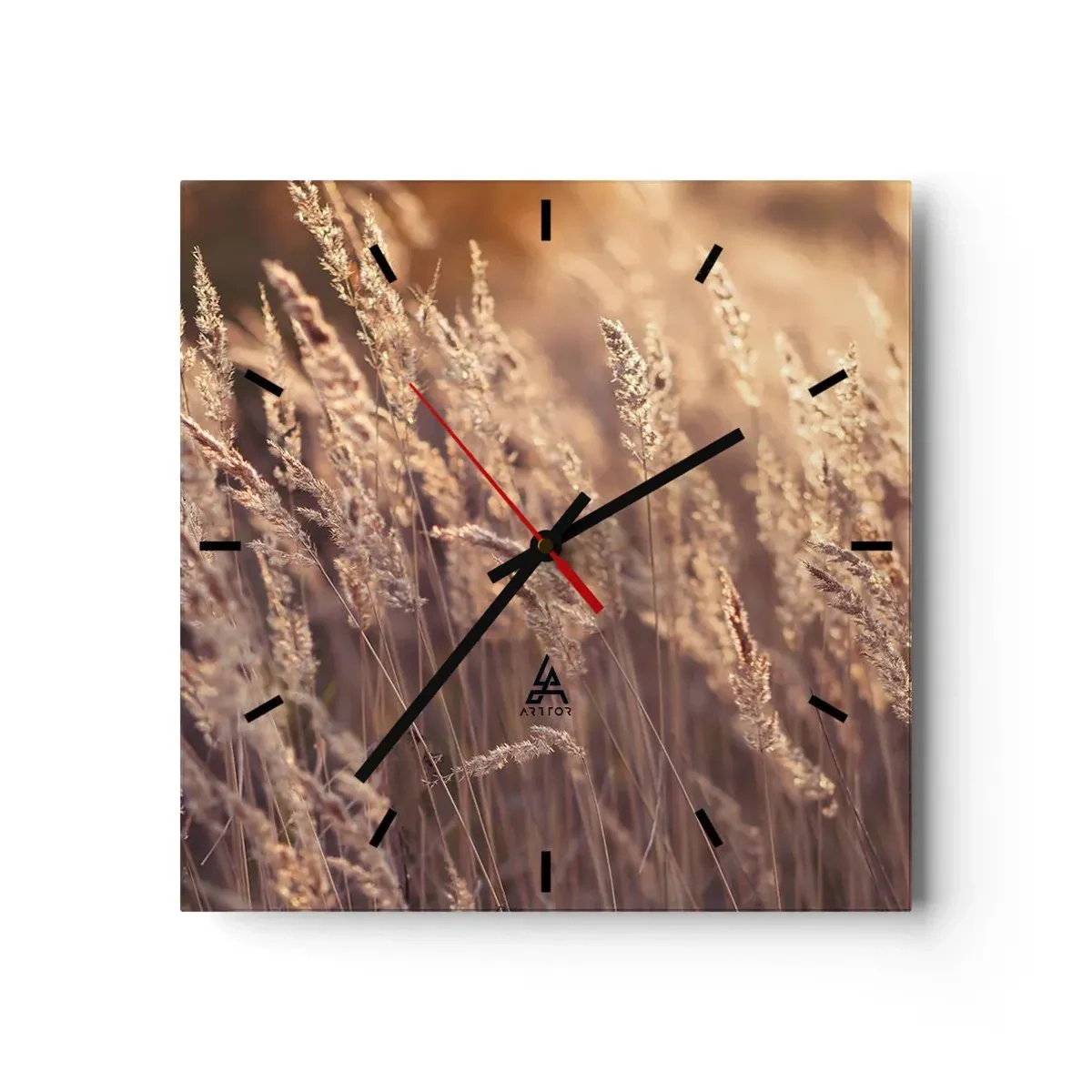 Horloge murale - Pendule murale - Prêt à accueillir l'automne - 40x40 cm