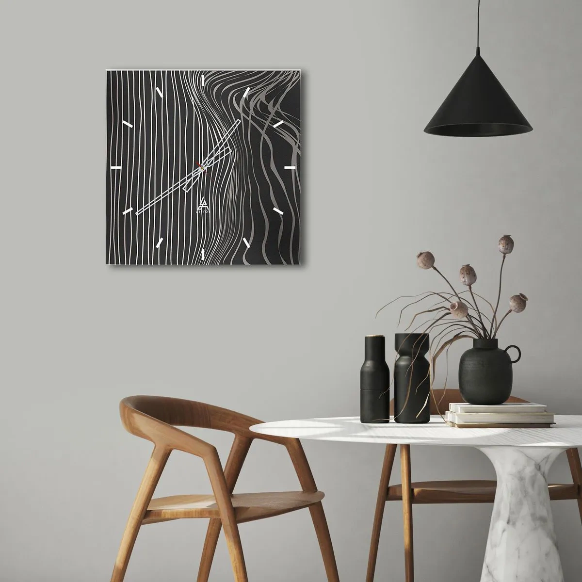 Horloge murale - Pendule murale - Rythme et accent - 40x40 cm