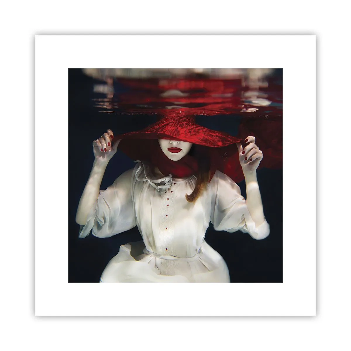 Affiche - Poster - Femme mystérieuse - 30x30 cm