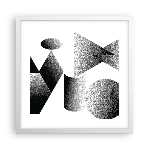 Affiche dans un cadre blanc - Poster - Angles et ovales - 40x40 cm