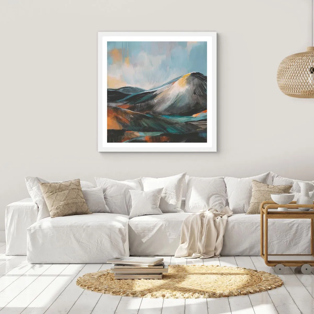 Affiche dans un cadre blanc - Poster - Brut et beau - 60x60 cm