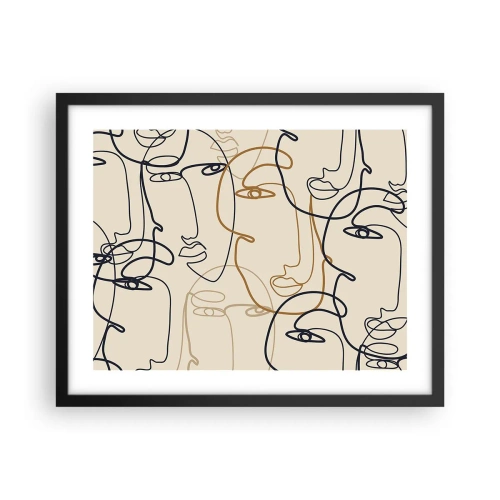 Affiche dans un cadre noir - Poster - Portrait multiplié - 50x40 cm