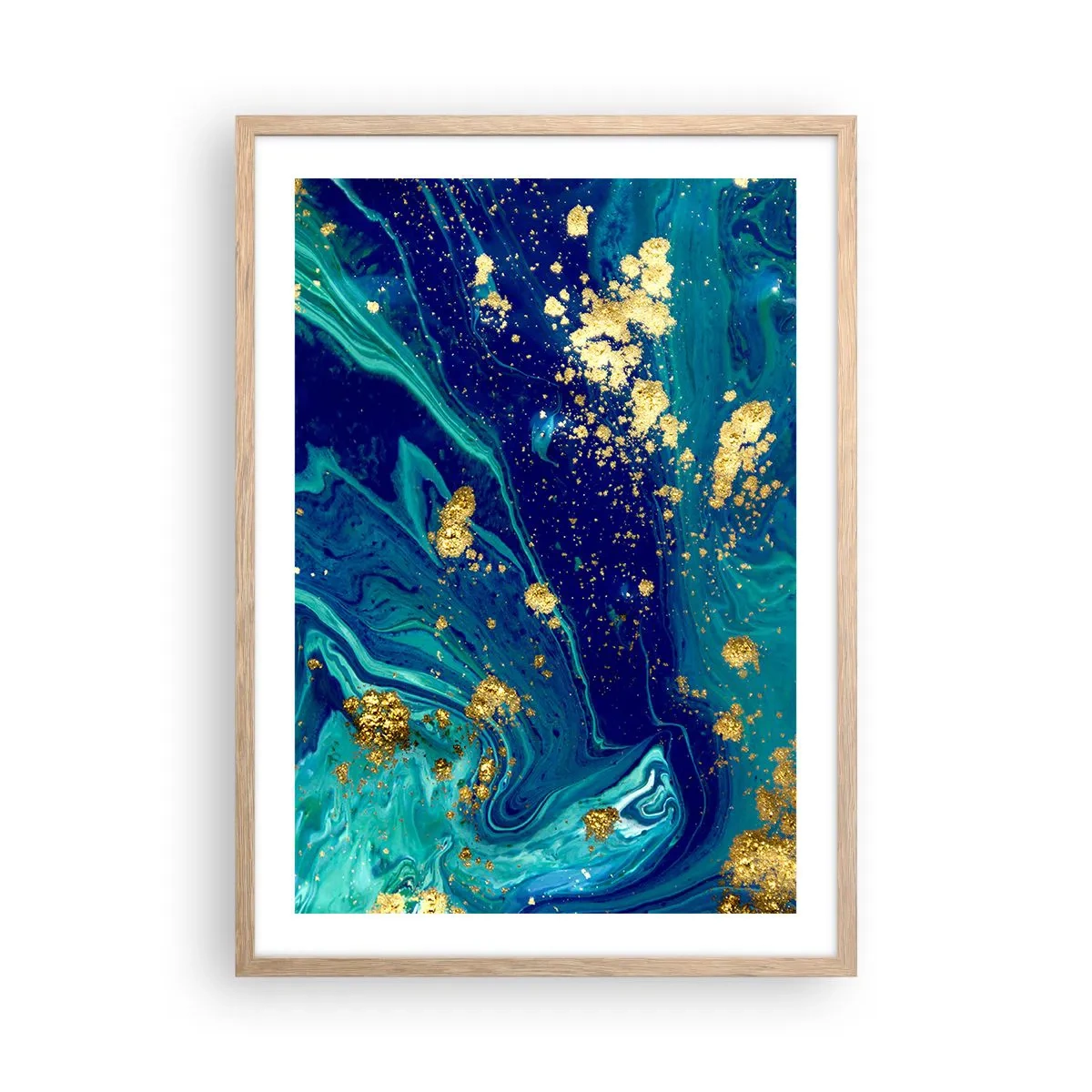 Affiche dans un chêne clair - Poster - Les pétales du soleil - 50x70 cm