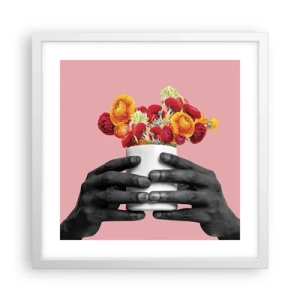 Affiche dans un cadre blanc - Poster - Apothéose de la vie - 40x40 cm