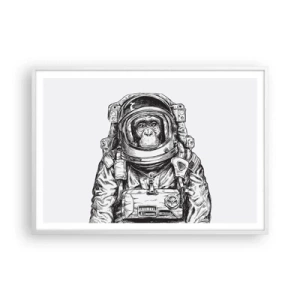 Affiche dans un cadre blanc - Poster - Évolution alternative - 100x70 cm