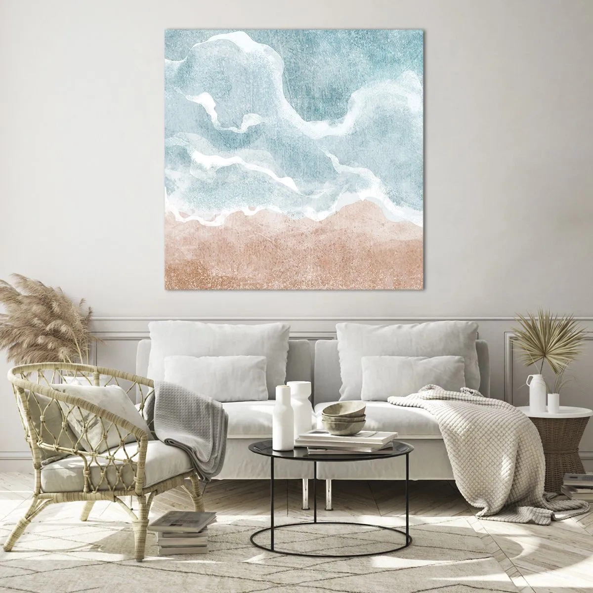 Impression sur verre - Image sur verre - Abstraction du nuage - 30x30 cm