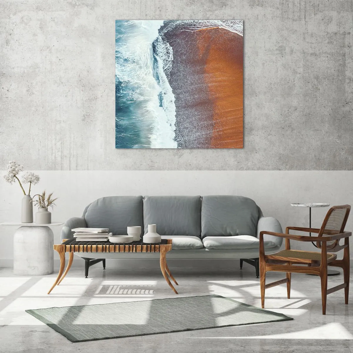 Impression sur verre - Image sur verre - Caresse de l'océan - 40x40 cm