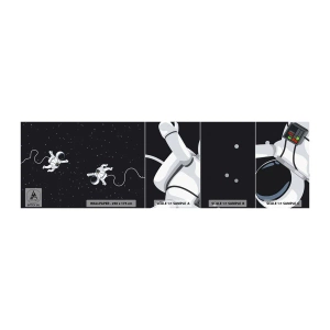 Échantillon De Papier Peint Standard Eco - Sortie cosmique - Abstraction, Astronaute, Cosmos - 100x30 cm