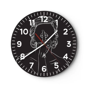 Horloge murale - Pendule murale - La beauté s'épanouit en silence - 30x30 cm