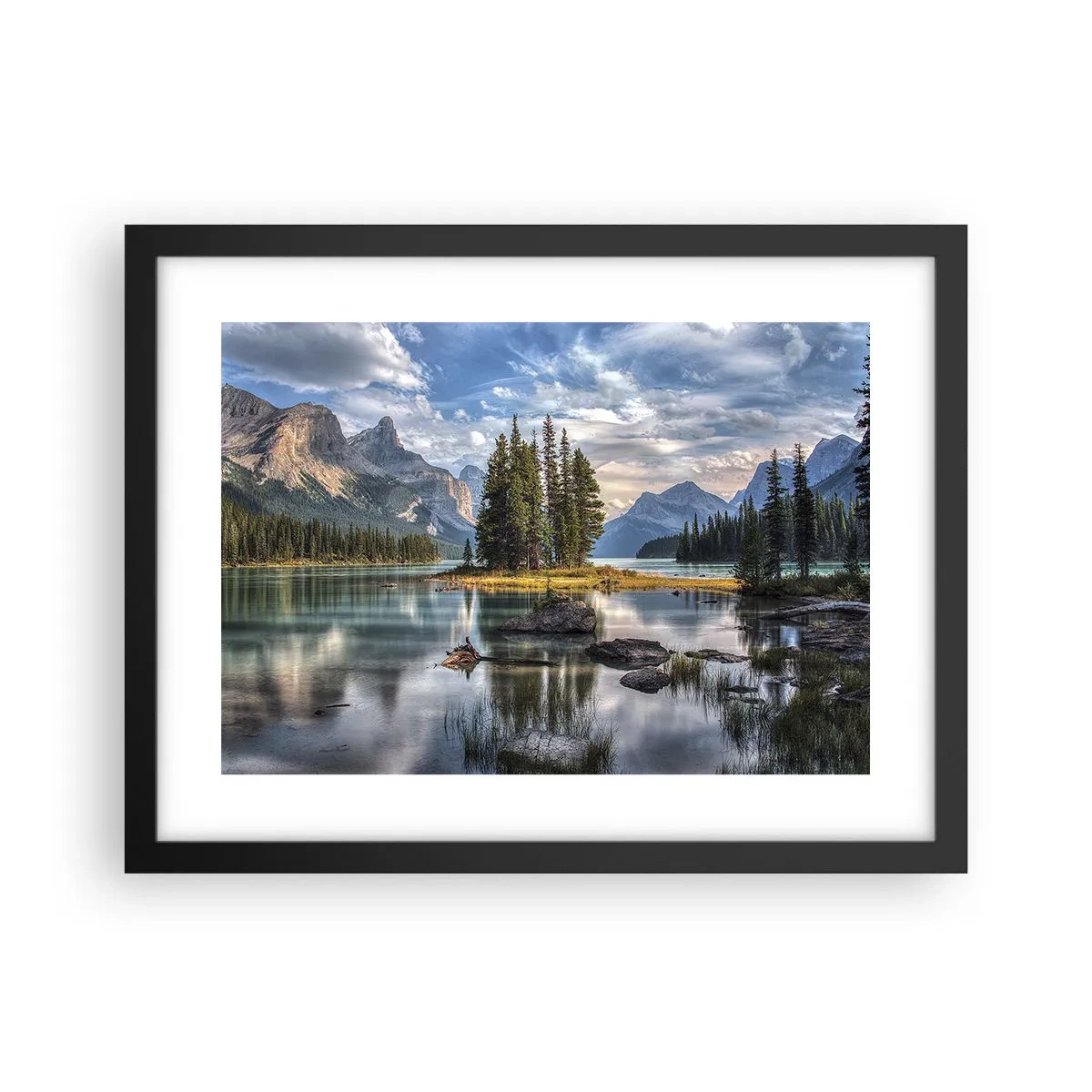 Affiche dans un cadre noir - Poster - Sous les grandes eaux claires - 40x30 cm