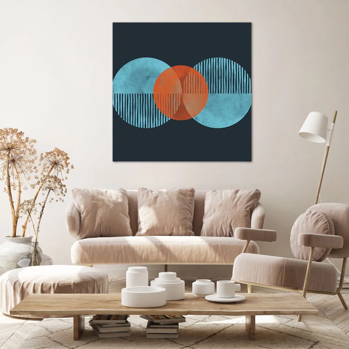 Impression sur toile - Image sur toile - Composition symétrique - 40x40 cm