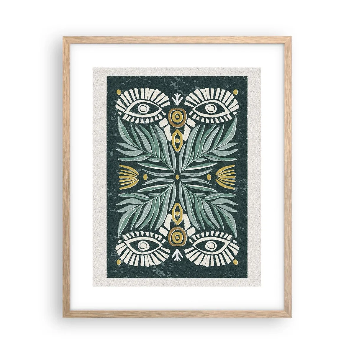 Affiche dans un chêne clair - Poster - Comme une découpe folklorique - 40x50 cm