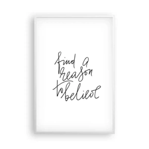 Affiche dans un cadre blanc - Poster - C'est possible - 61x91 cm