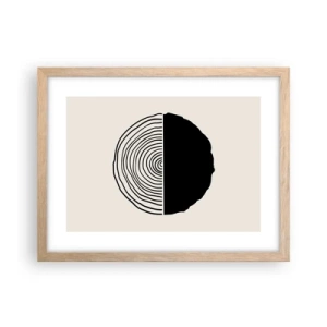 Affiche dans un chêne clair - Poster - Moitié-moitié - 40x30 cm