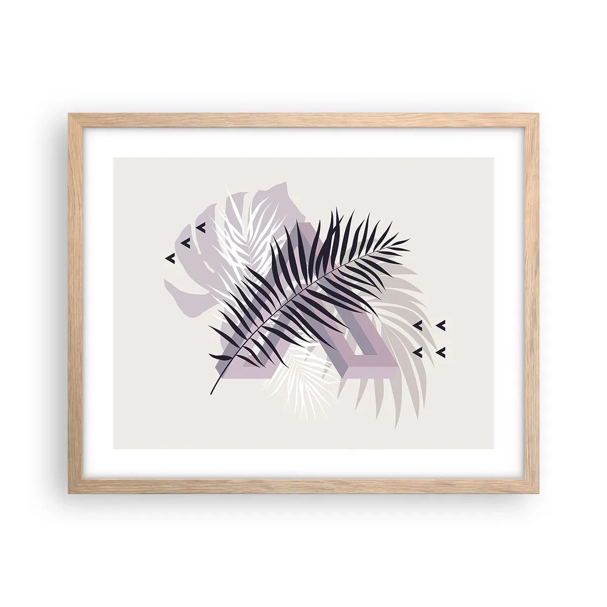 Affiche dans un chêne clair - Poster - L'ombre de l'obscurité - 50x40 cm