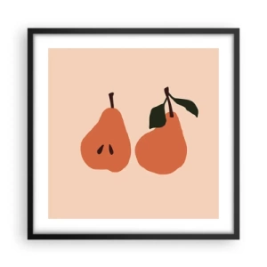 Affiche dans un cadre noir - Poster - La douceur elle-même - 50x50 cm