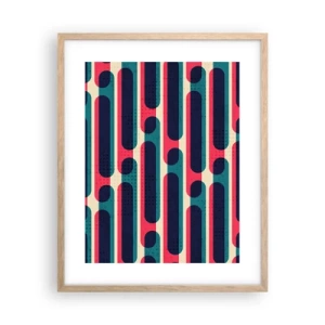 Affiche dans un chêne clair - Poster - En profondeur et sur l'avant - 40x50 cm