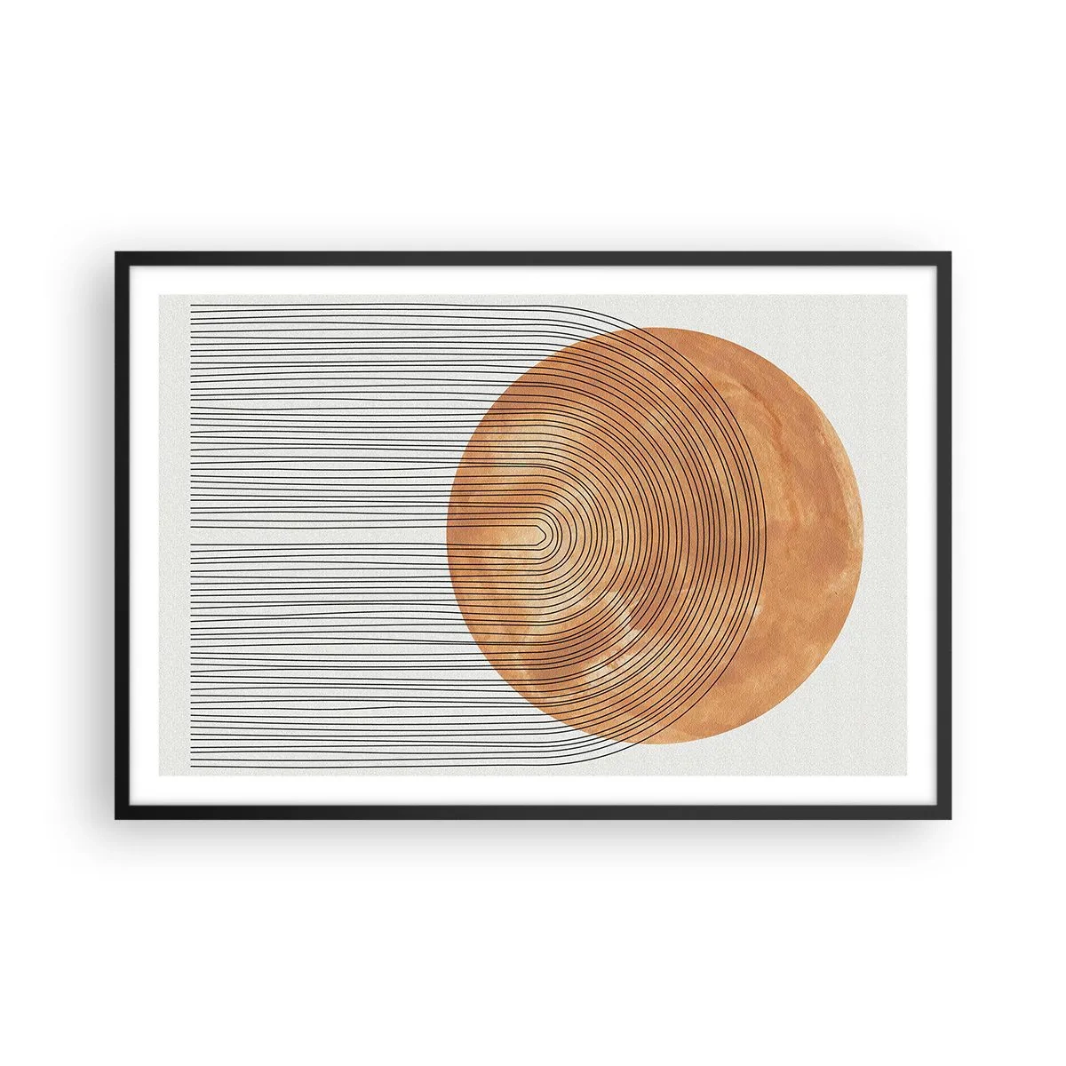 Affiche dans un cadre noir - Poster - Composition solaire - 91x61 cm