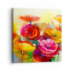 Impression sur toile - Image sur toile - Pas seulement rouge - 40x40 cm