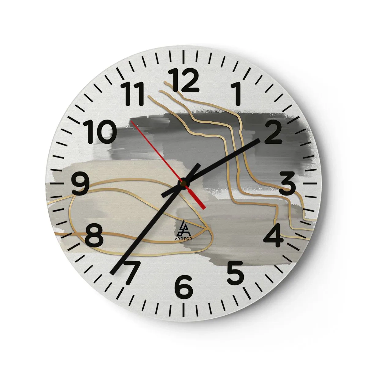 Horloge murale - Pendule murale - Durée et mouvement - 40x40 cm