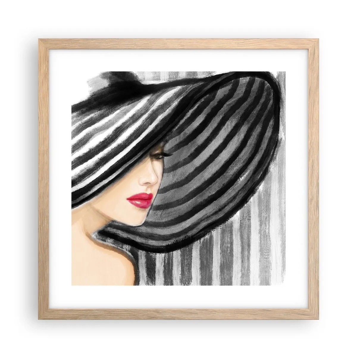 Affiche dans un chêne clair - Poster - Où te chercher ? - 40x40 cm