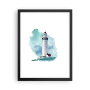 Affiche dans un cadre noir - Poster - La douce sœur du bleu - 30x40 cm