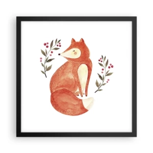 Affiche dans un cadre noir - Poster - Petit rouquin - 40x40 cm