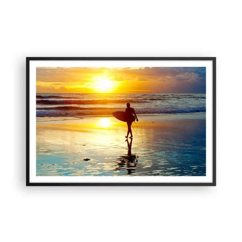 Affiche dans un cadre noir - Poster - Le retour du guerrier - 91x61 cm