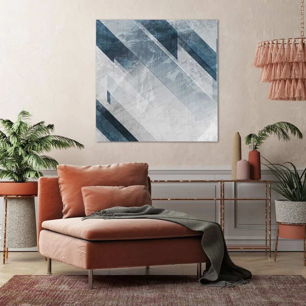 Impression sur toile - Image sur toile - Composition spatiale - mouvement gris - 30x30 cm