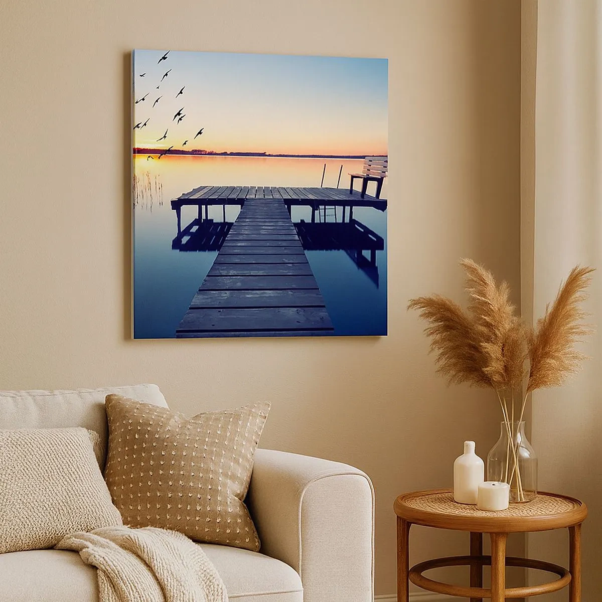 Impression sur toile - Image sur toile - C'était une bonne journée - 30x30 cm