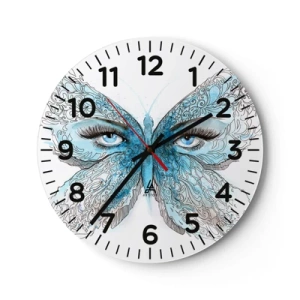 Horloge murale - Pendule murale - Mésange bleue Eros - 40x40 cm