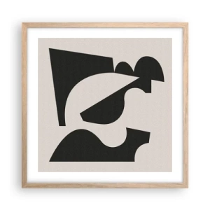 Affiche dans un chêne clair - Poster - À monter soi-même - 50x50 cm