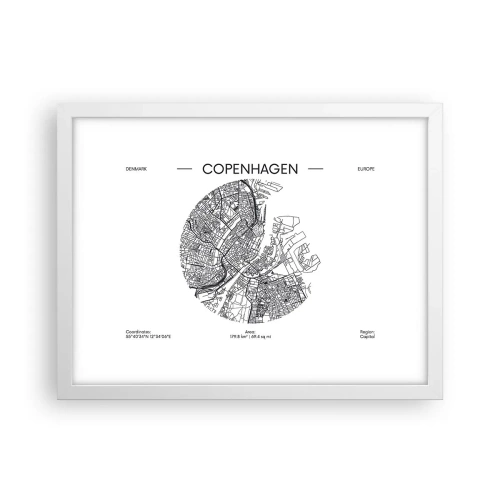 Affiche dans un cadre blanc - Poster - Anatomie de Copenhague - 40x30 cm