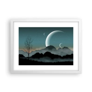 Affiche dans un cadre blanc - Poster - Carnaval de la nuit étoilée - 40x30 cm