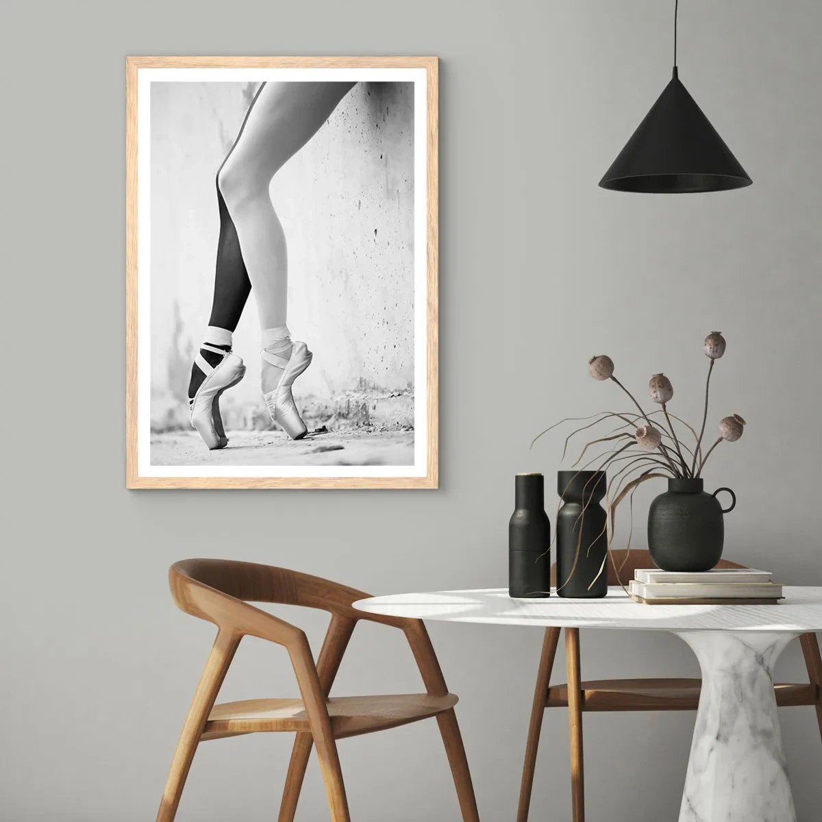 Affiche dans un chêne clair - Poster - Ballerine, voilà ! - 50x70 cm