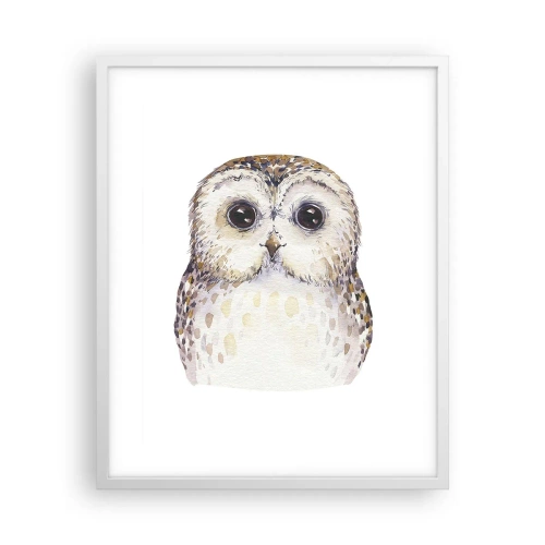 Affiche dans un cadre blanc - Poster - Regarde-moi dans les yeux - 40x50 cm