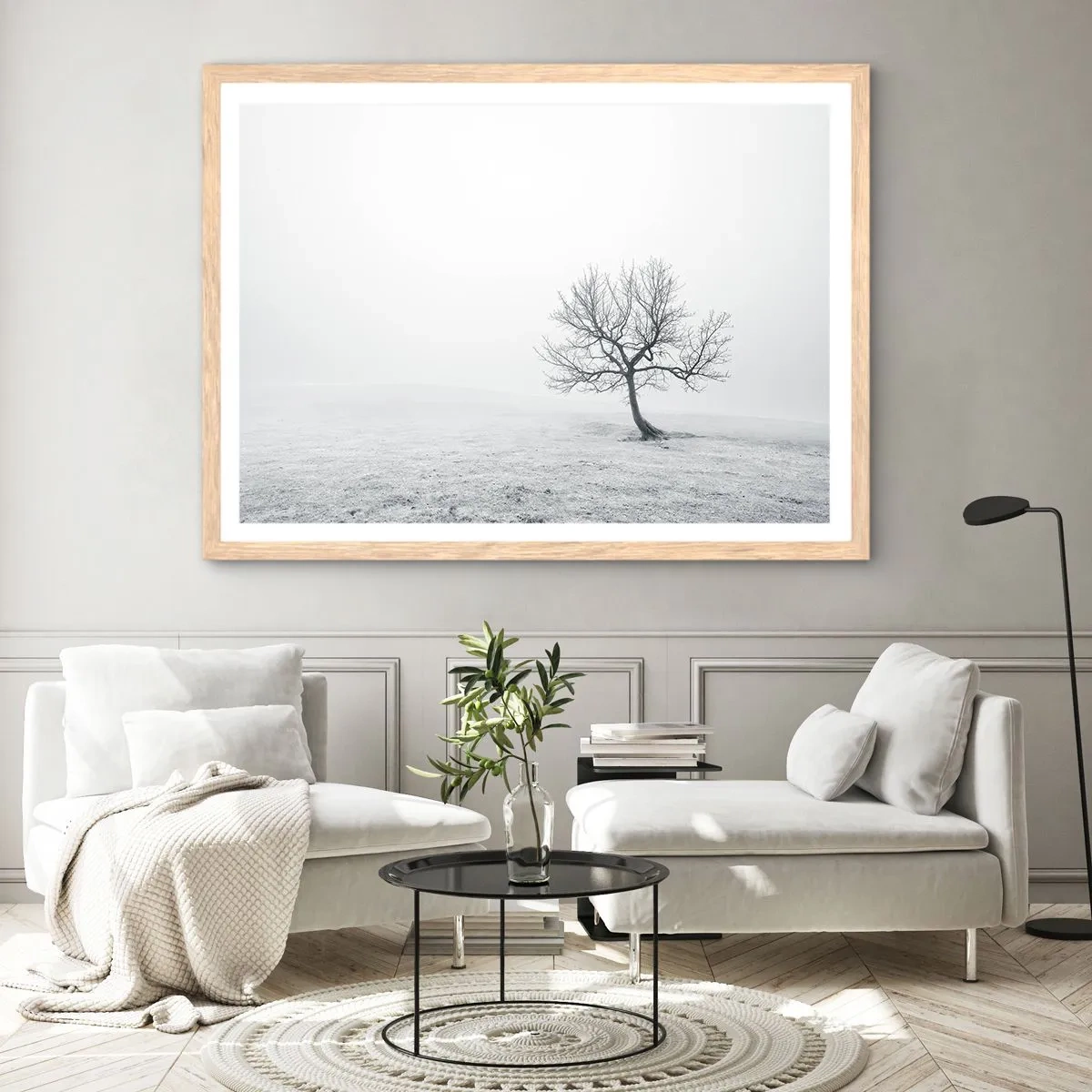 Affiche dans un chêne clair - Poster - Contre le néant - 70x50 cm